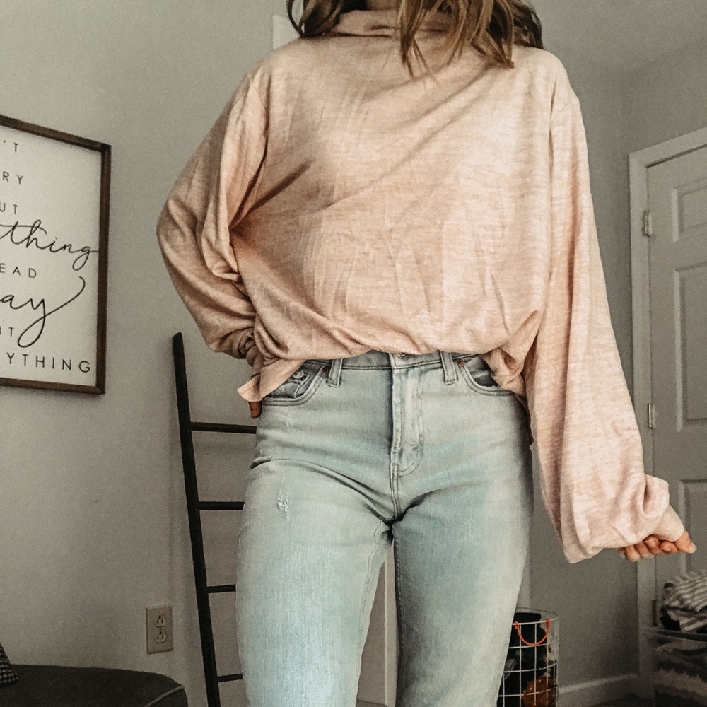 Cozy pink sweater